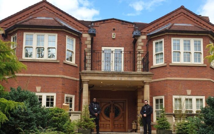 Private home security team protecting a luxury residence in London